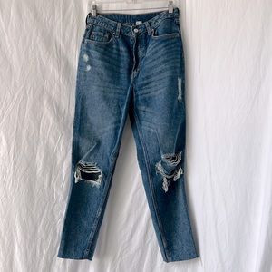 H&M ripped skinny jeans blue 6
